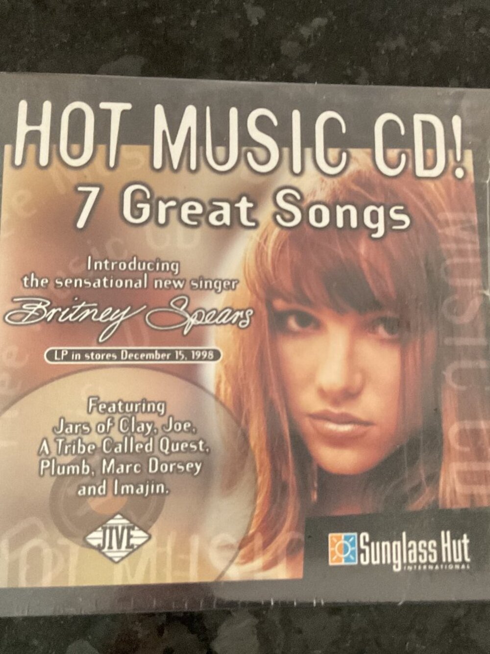Hot Music CD! 7 Great Songs - Rare Britney Spears Promo CD - Sunglass Hut  1998